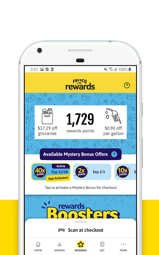 Fresco y Mas App Rewards Page