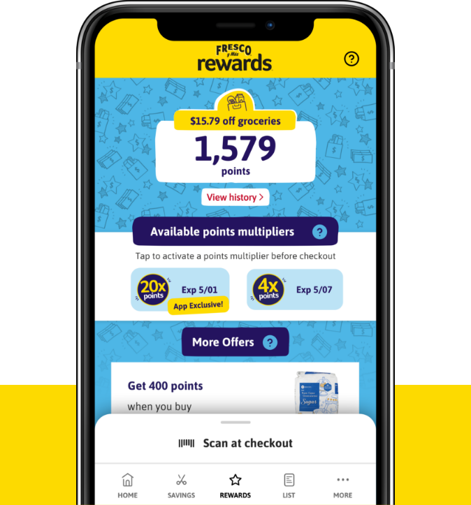 Fresco y Mas App Rewards Page