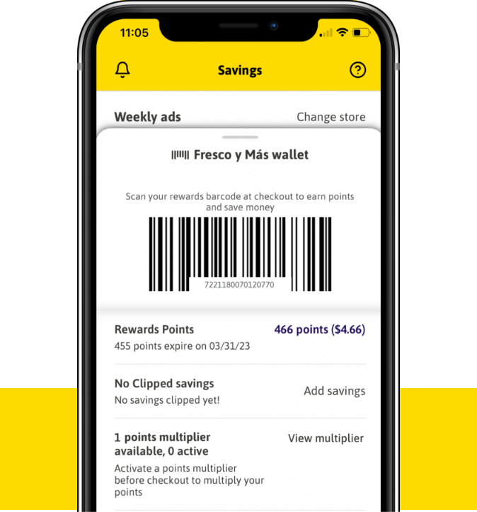 Fresco y Mas App Wallet Page