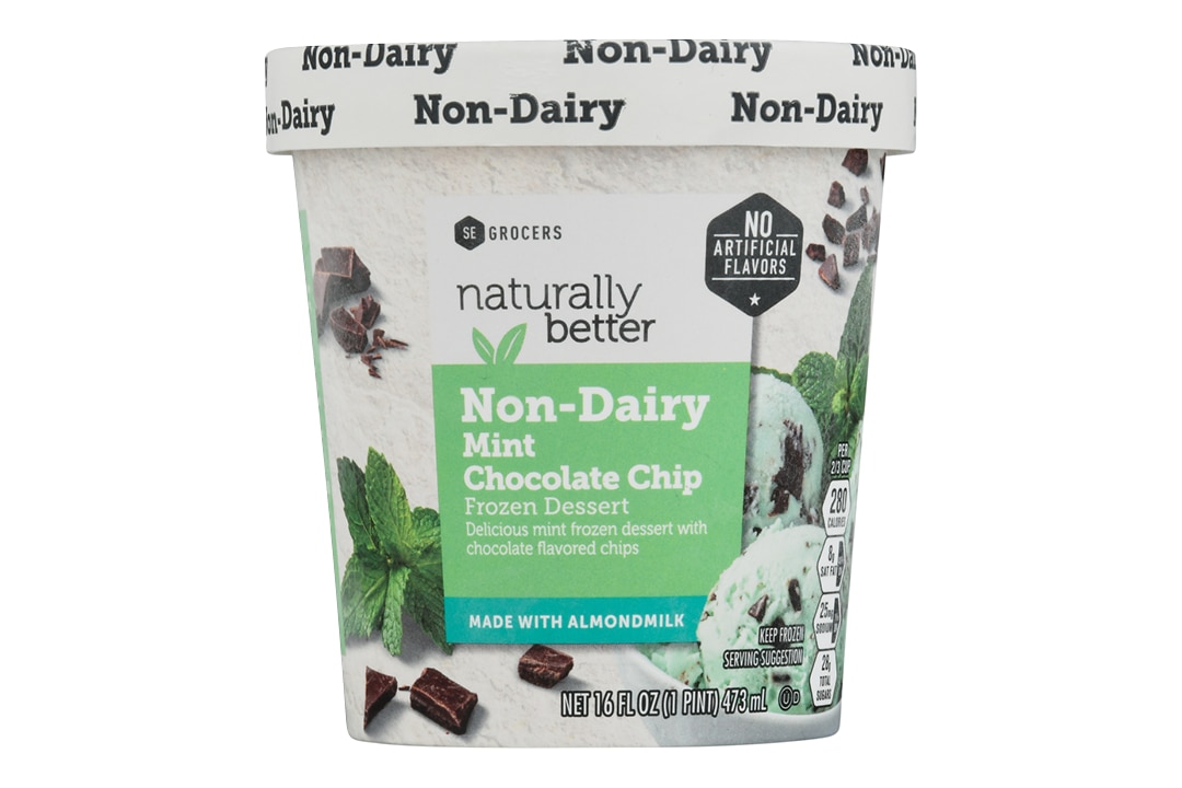 SEG Naturally Better dairy-free mint chocolate chip ice cream pint - 16 oz