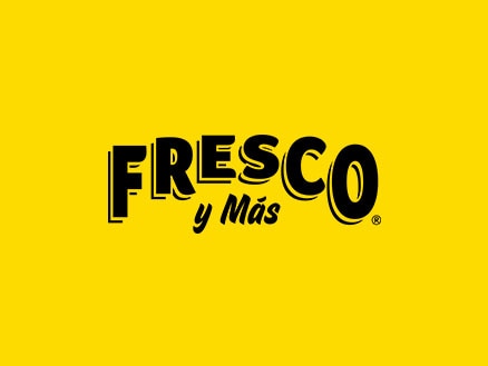 Fresco y Más logo on yellow background