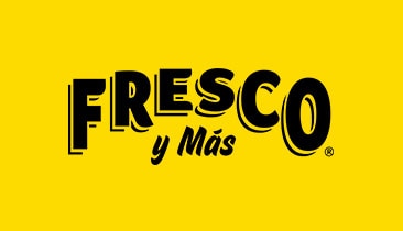 Fresco y Más logo on yellow background